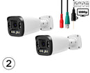 2 pcs. Evertech 1080P HD TVI AHD CVI Day Night Vision Indoor Outdoor CCTV Bullet Security Camera
