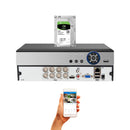 8 Channel 2TB HDD Realtime H.265 High Profile Standalone DVR Recording Compatible With AHD/TVI/CVI/ Analog Cameras up to 2.4MP