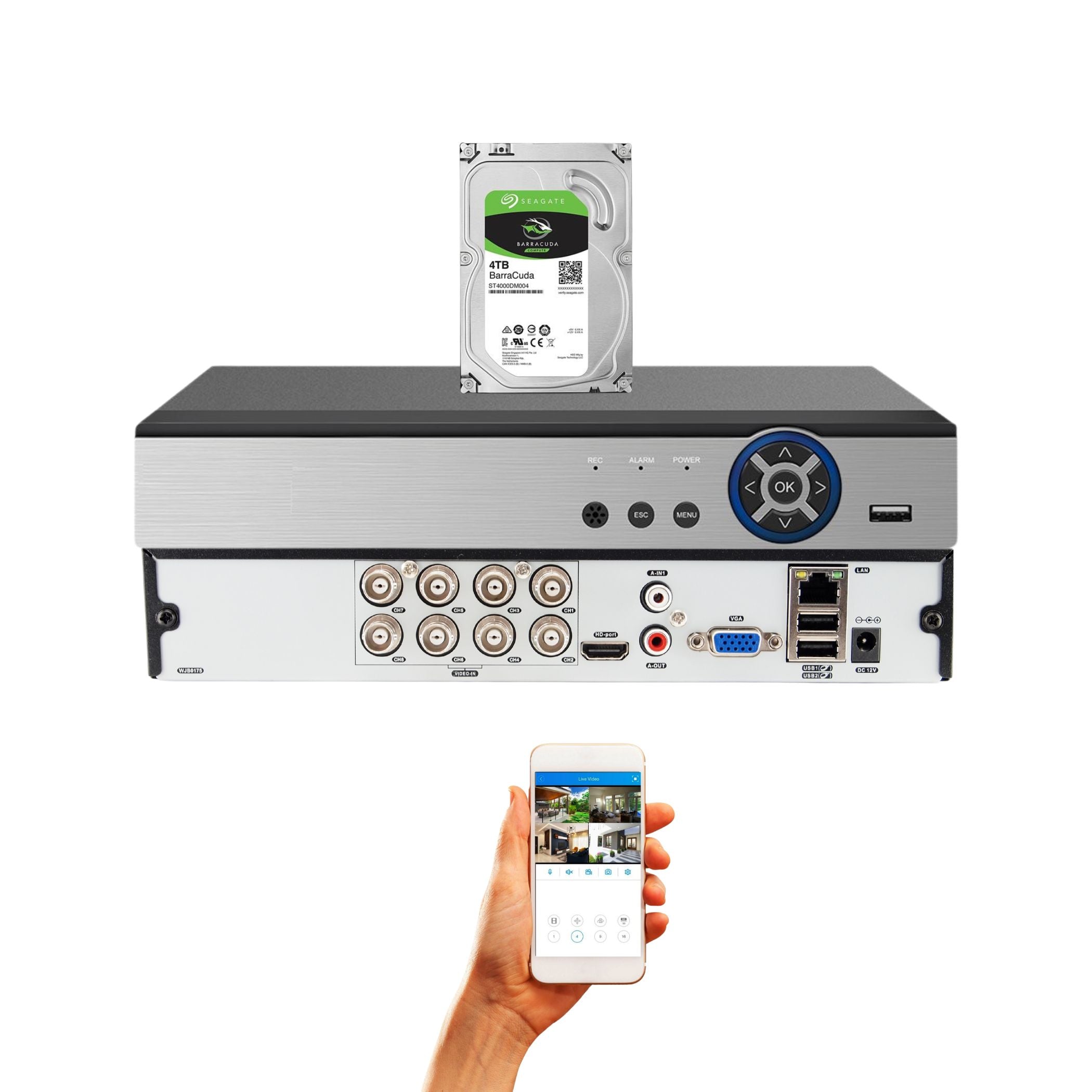 8 Channels with 4TB HDD