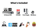 16 Channel 4TB HDD H.265 High-Definition Hybrid TVI AHD CVI Analog Home Office Standalone CCTV Security Digital Video Recorder
