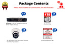 8 Channel 4TB H.265 HD 4K 8MP Network Video Recorder with 8 PoE IP Security Cameras with Audio (No Cables)