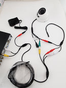 Evertech 1080p HD Dome Security Camera with CCTV Microphone 12V DC Adapter and 50ft Video Power and Audio Cable Set