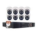 8 Channel 4TB H.265 HD 4K 8MP Network Video Recorder with 8 PoE IP Security Cameras with Audio (No Cables)