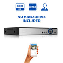 16 Channel NO HDD H.265 CCTV Security Surveillance Standalone Digital Video Recorder for AHD TVI CVI Analog Cameras (No Hard Drive included)