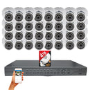 32 Channel Security Camera System 1080p HD Indoor Outdoor Metal Cameras 4TB HDD for Recording Playback Easy Remote Access