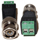 10pcs Screw Terminal Coax Cat5 Cat6 to BNC Male Video Balun Connector Adapter for CCTV Security Camera