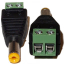 10 Pcs DC Male End Jack Power Connector with Screw Terminal for CCTV Security Camera