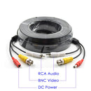 50 Feet Pre-Made Cable with Video Audio & Power for CCTV Security Camera