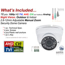 16 pcs. 1080p HD Security CCTV Camera 4-in-1 TVI/AHD/CVI/Analog (960H/CVBS) Day Night Vision Outdoor Indoor Weatherproof Wide Angle Manual Zoom CCTV Security Surveillance Camera