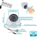 8 Channel 4TB HDD 1080P HD CCTV Dome Security Camera System with 2.8-12mm Manual Zoom Lens, 98ft Night Vision (No Cables or Camera Power)