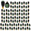 100PACK Yellow Tip DC Male End Jack Screw Terminal for CCTV Security Camera