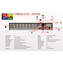 16 Channel Surveillance System w/ 2TB Hard Drive and 8 x 1080p Indoor Outdoor IR Bullet Security Cameras