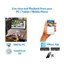 Evertech 8 Channel H265 DVR 2TB Hard Drive 1080p HD Smoke Detector Hidden Security Camera