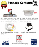 Evertech 8 Channel H265 DVR 2TB Hard Drive 1080p HD Smoke Detector Hidden Security Camera