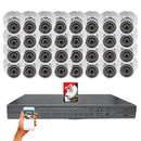 32 Channel complete CCTV Surveillance system with H.265 Digital Video Recorder 2TB HDD and 32 x Outdoor Indoor HD 1080p 3.6mm Fixed Lens Security Cameras