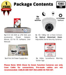 Evertech 8 Channel Surveillance Video Recorder with 4PCS 1080p 5X Auto Focus Zoom CCTV Security Camera System w/ 2TB Hard Drive Memory Storage