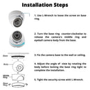 4 Pcs 1080p HD AHD TVI CVI Analog Indoor Outdoor Dome Security Cameras with Wires and Power Supply