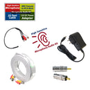 High Sensitive Preamp Surveillance Microphone Audio Pickup Device Kit with 25 Feet CCTV Cable and 12V DC Power Supply