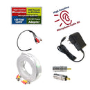 High Sensitive Preamp Surveillance Microphone Audio Pickup Device Kit with 100 Feet CCTV Cable and 12V DC Power Supply