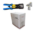 1000 Feet Cat6 UTP Solid Network Ethernet LAN Cable, RJ45 Ethernet Cable Crimping Tool and 10 PCS RJ45 Network Cable Modular Plug CAT5/6 FTP Connectors End Pass Through Lot