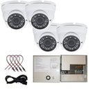 4 pcs. 1080P HD Dome CCTV Security Camera with 12V DC Power Supply Box