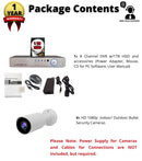 8 Channel HD Surveillance System w/ H.264 DVR and 4pcs. 1080P Manual Zoom Adjustable Lens Bullet CCTV Security Camera w/ 1TB Hard Drive for recording