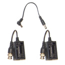 1 Pair of BNC to RJ45 Video Balun CCTV PTZ Camera with Power Connector 1-Way Twisted Pair Passive Video Converter (Unfixed/Fixed BNC)
