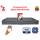 32 Channel 2TB H.265 AHD TVI CVI Analog Home Office Professional DVR Recorder for Security Cameras
