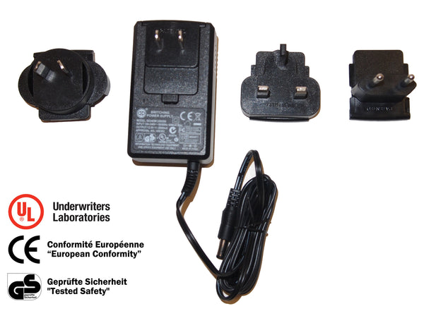EV-ADP1202A-1 2 Amper DC 12 Volt Power Adapter with International Travel Kit