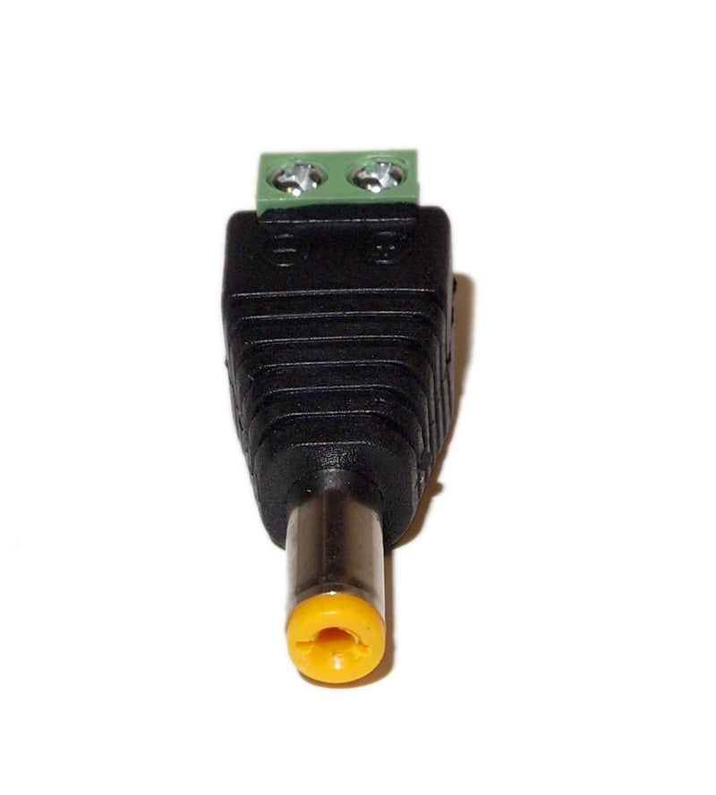10 Pcs DC Male End Jack Power Connector with Screw Terminal for CCTV Security Camera