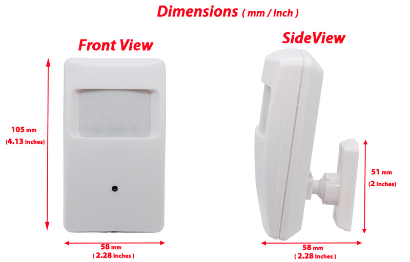 Hidden Spy Security Camera Home Surveillance 1080p Night Vision 3.7mm Pinhole Lens Wide Angle Indoor Motion Detector Small PIR Video Camera