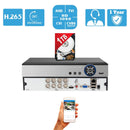 8 Channel 1TB HDD Realtime H.265 High Profile Standalone DVR Recording Compatible With AHD/TVI/CVI/ Analog Cameras up to 2.4MP