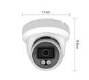 H.265 8MP Indoor Outdoor PoE IP Security Dome Camera with Audio and 2.8mm Fixed Wide Angle Lens