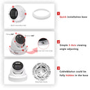 H.265 8MP Indoor Outdoor PoE IP Security Dome Camera with Audio and 2.8mm Fixed Wide Angle Lens