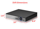 8 Channel 2TB HDD Realtime H.265 High Profile Standalone DVR Recording Compatible With AHD/TVI/CVI/ Analog Cameras up to 2.4MP