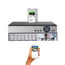 16 Channel 4TB HDD H.265 High-Definition Hybrid TVI AHD CVI Analog Home Office Standalone CCTV Security Digital Video Recorder