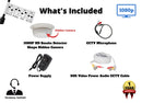 Smoke Detector Style Hidden Covert Nanny CCTV Security Camera with Microphone, 50ft cable and 2000mA Power Supply Adapter Video Audio Surveillance Set
