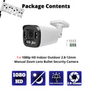 Evertech 1080P HD TVI AHD CVI Day Night Vision Indoor Outdoor CCTV Bullet Security Camera