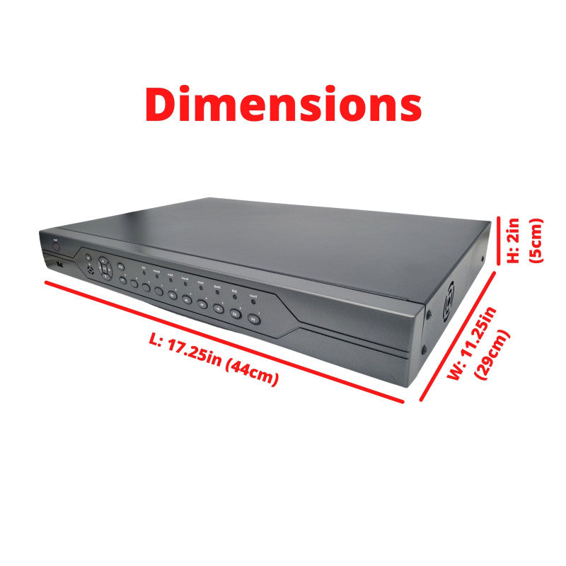 32 Channel HD Video Recorder built-in 8TB Hard Drive, (30) Indoor/Outdoor Weatherproof Bullet Camera, with114ft IR Night Vsiion, 2.8-12mm Adjustable Lens