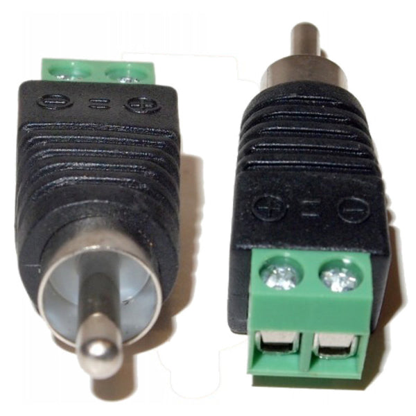 10pcs UTP Cat5 Cat6 Cable Phono RCA Male Plug to AV Screw Terminal Audio Video Connector CCTV Balun
