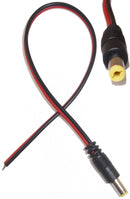 DC Male end Jack Power Cable With Lead End Pigtail for CCTV Security Camera - Pack of 10