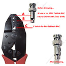 100 Pcs. Professional RG59 / BNC Male Crimp-On Connector with Crimping Tool