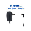 12V DC 1.5A Power Supply Adapter 1500mA Wall Charger for 12 Volt Electronics 2.1mm x 5.5mm Plug