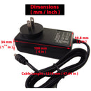 12V DC 3 Amper (3000 mA) UL Certified Power Adapter with 1 to 4 Splitter CCTV UPC: 721577530638