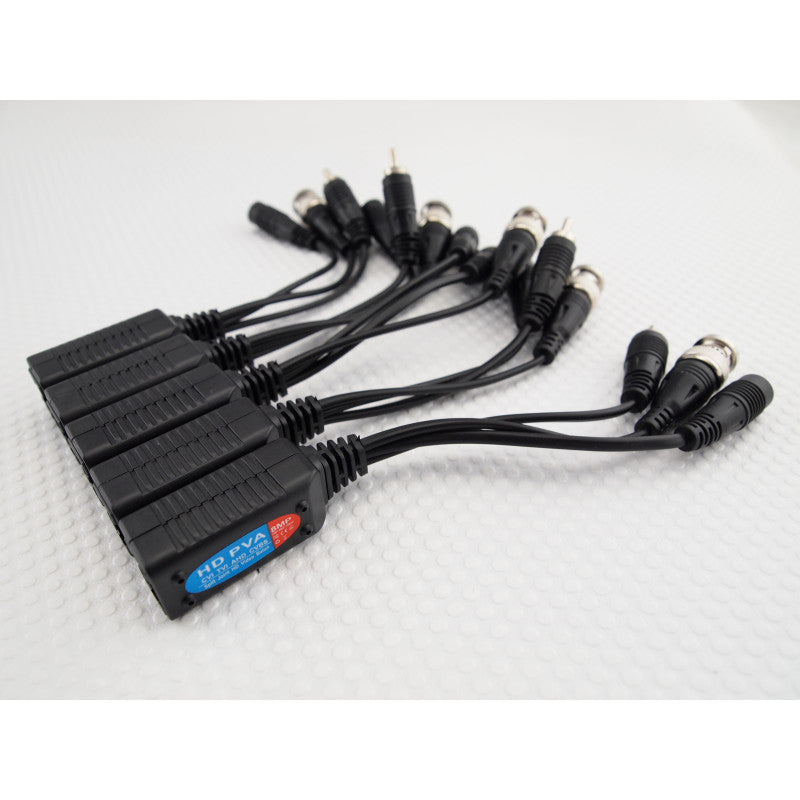 100 Pairs of 8 Megapixel UTP balun HD cat5 to BNC Video Baluns Transceiver Passive Video Power and Audio/Data Connector RJ45 Cat5 Cat6 Data Transmitter