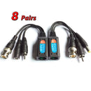 8 Pairs of 8 Megapixel UTP balun HD cat5 to BNC Video Baluns Transceiver Passive Video Power and Audio/Data Connector RJ45 Cat5 Cat6 Data Transmitter