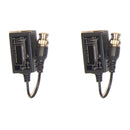 1 Pair of BNC to RJ45 Video Balun CCTV PTZ Camera with Power Connector 1-Way Twisted Pair Passive Video Converter (Unfixed/Fixed BNC)