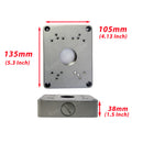 Black/Gray 5.3" Camera Base Junction Outlet Box for Adjustable Lens Bullet CCTV Security Cameras