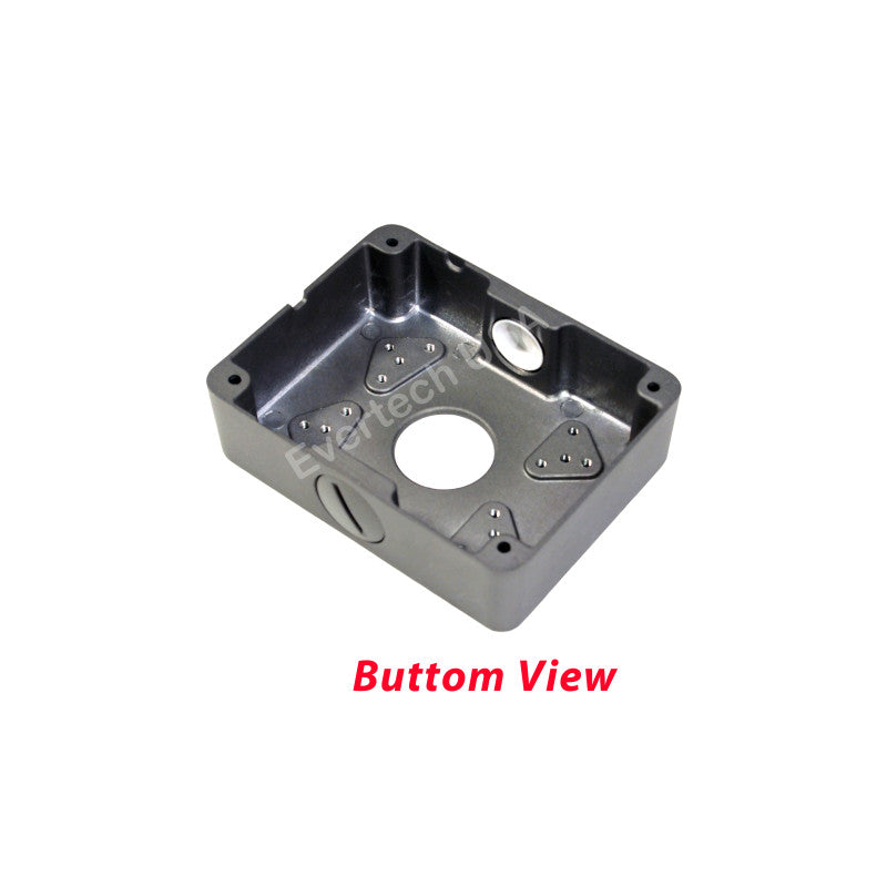 Black/Gray 5.3" Camera Base Junction Outlet Box for Adjustable Lens Bullet CCTV Security Cameras