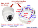 4 Pack White 4.75" Camera Big Deep Base Junction Outlet Box for Varifocal Adjustable Lens Dome CCTV Security Cameras